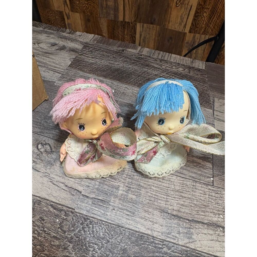 Vintage Eugene Doll Hong Kong Yarn Hair Mini Doll Lot 2 Thumbles Gum Drop